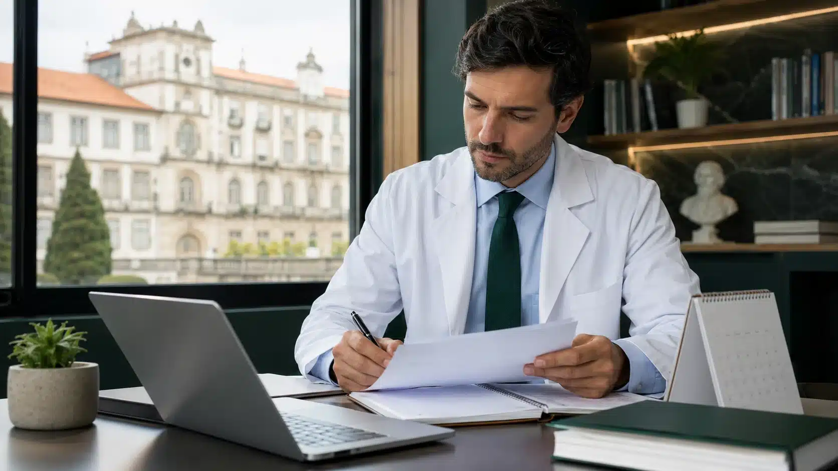 médico brasileiro analisando tempo para exercer medicina em Portugal